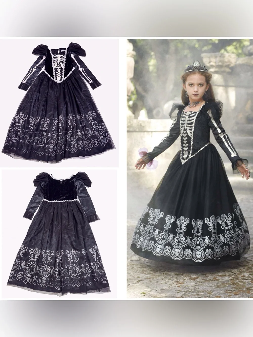 Chasing Fireflies Wishcraft Skeleton Princess Day of the Dead Dress Black 6